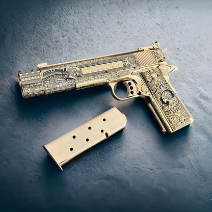 COLT CUSTOM 1911 GOLD CUP ENGRAVED POLISHED AND 24K GOLD PLATED
