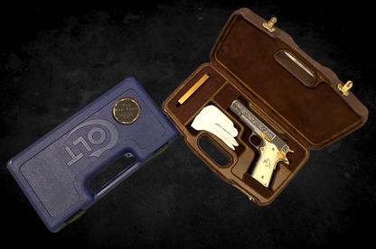 COLT CUSTOM 1911 GOVERNMENT ENGRAVED GOLD PLATED, DIAMONDS 45 ACP