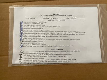 WILSON COMBAT EDC X9 4” AMBI SAFETY 9MM