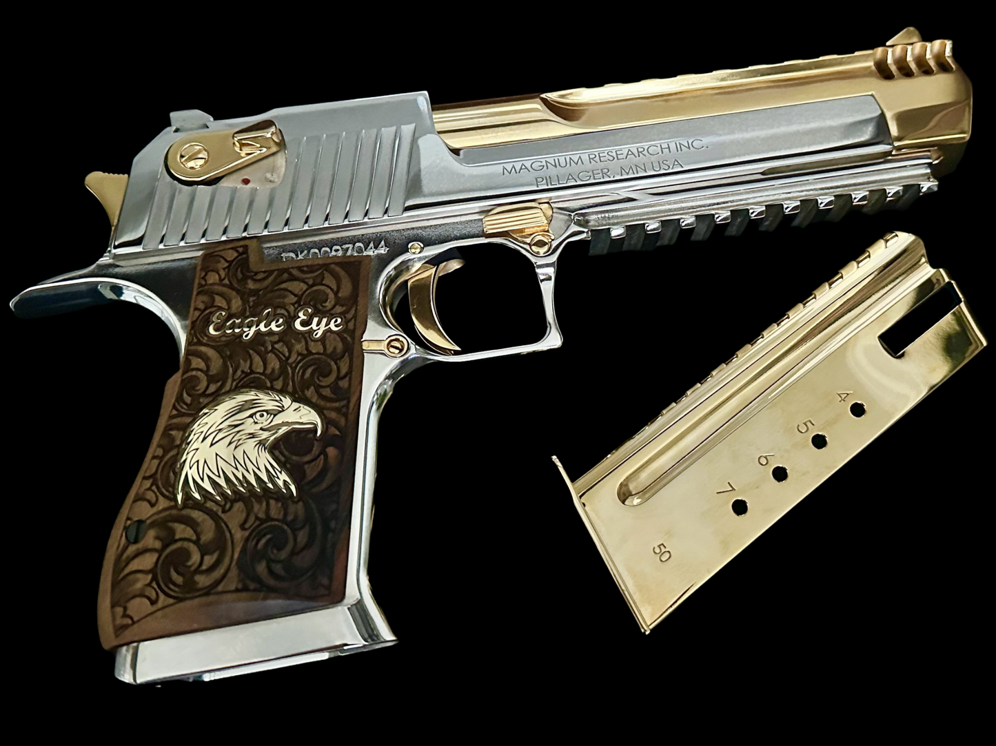 DESERT EAGLE 50AE HIGH POLISHED AND GOLD PLATED