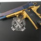 SPRINGFIELD ARMORY GARRISON 1911 9MM BLUE CHROME AND 24k gold plated