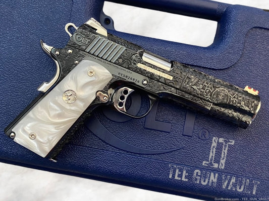 COLT Government Competition SERIES Royal blue/Nickel accents fully engraved