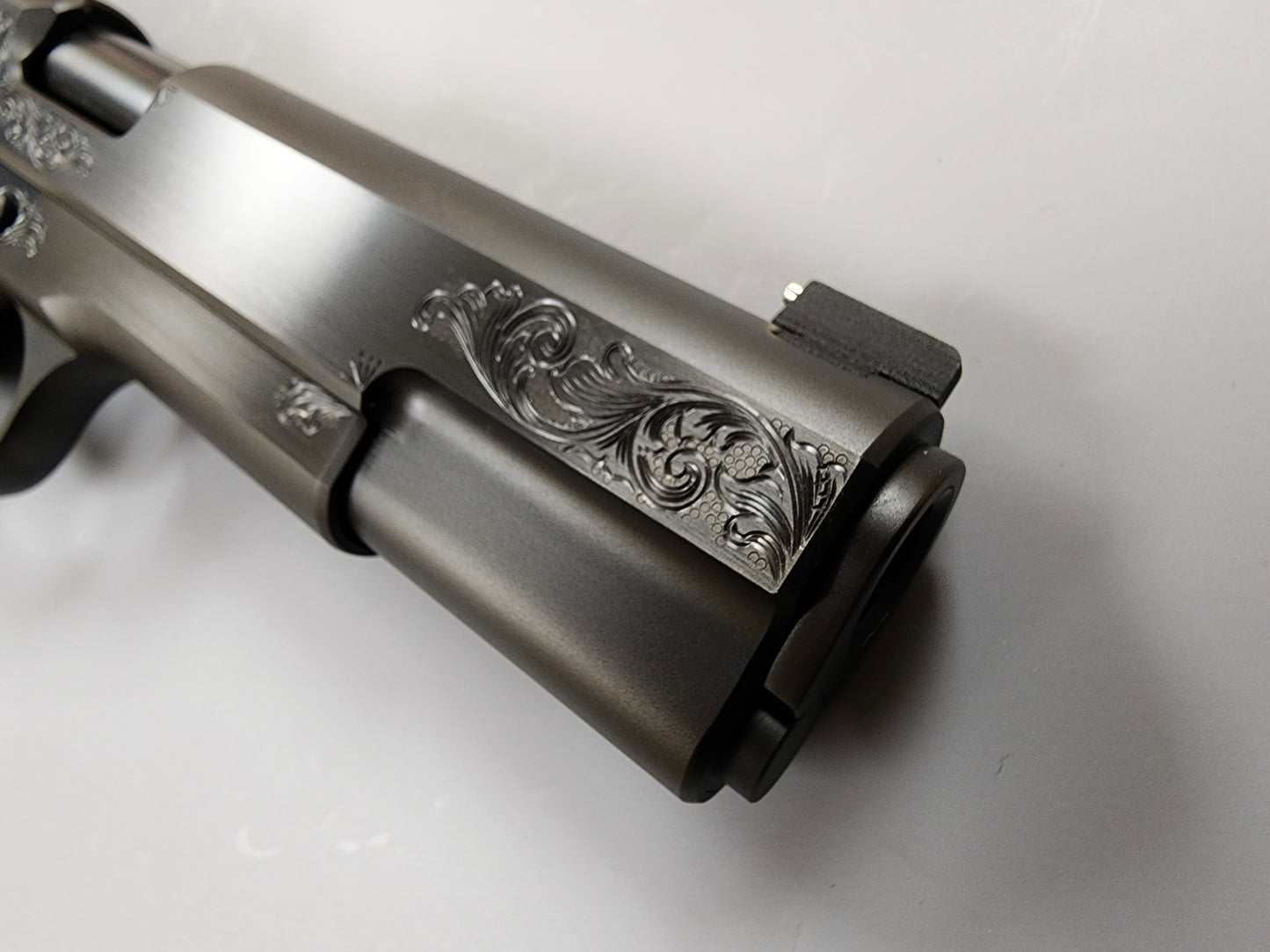 NIGHTHAWK CUSTOM VIP BLACK 45ACP GIRAFFE BONE GRIPS