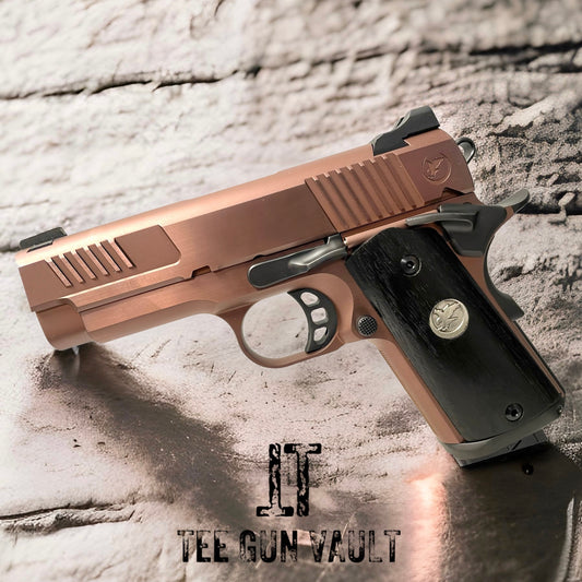 NIGHTHAWK CUSTOM COUNSELOR ROSE GOLD & BLACK ACCENTS 9MM UPGRADED GRIPS.