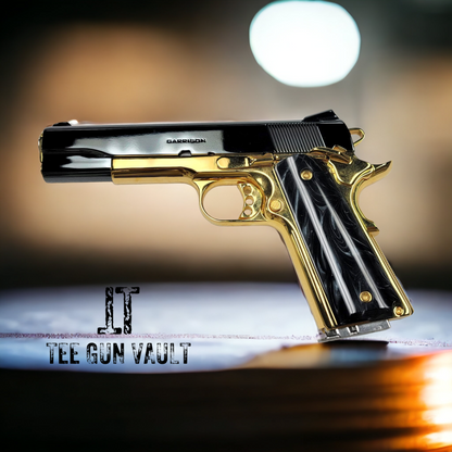 SPRINGFIELD GARRISON BLACK CHROME AND 24K GOLD PLATED 9MM