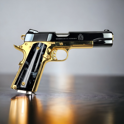 SPRINGFIELD GARRISON BLACK CHROME AND 24K GOLD PLATED 9MM