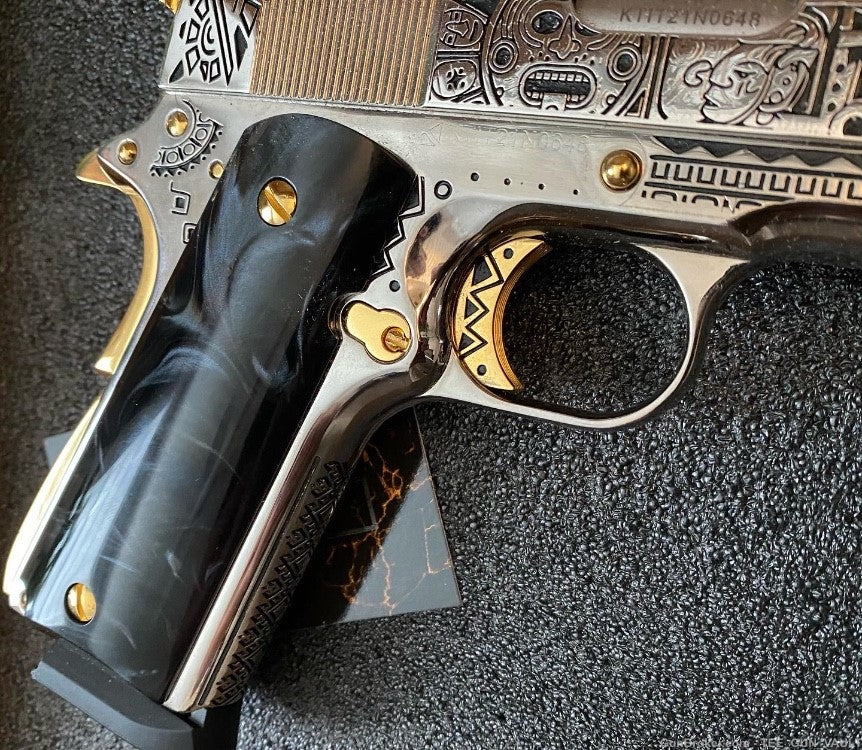 CHARLES DALY 1911 .45 acp FULLY ENGRAVED AND 24k WHITE/YELLOW GOLD PLATED