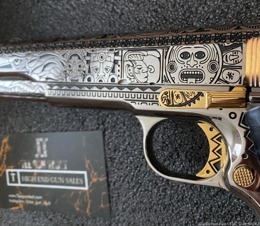 CHARLES DALY 1911 .45 acp FULLY ENGRAVED AND 24k WHITE/YELLOW GOLD PLATED